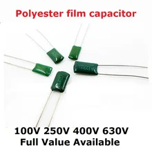 50PC 100V 630V 2J152J 2A563J 2A683J 2A823J 2A104J 2J222J 0.00/0.0/1.5/2.2/56/68/100/82/NF/UF Polyester film capacitor 152 104