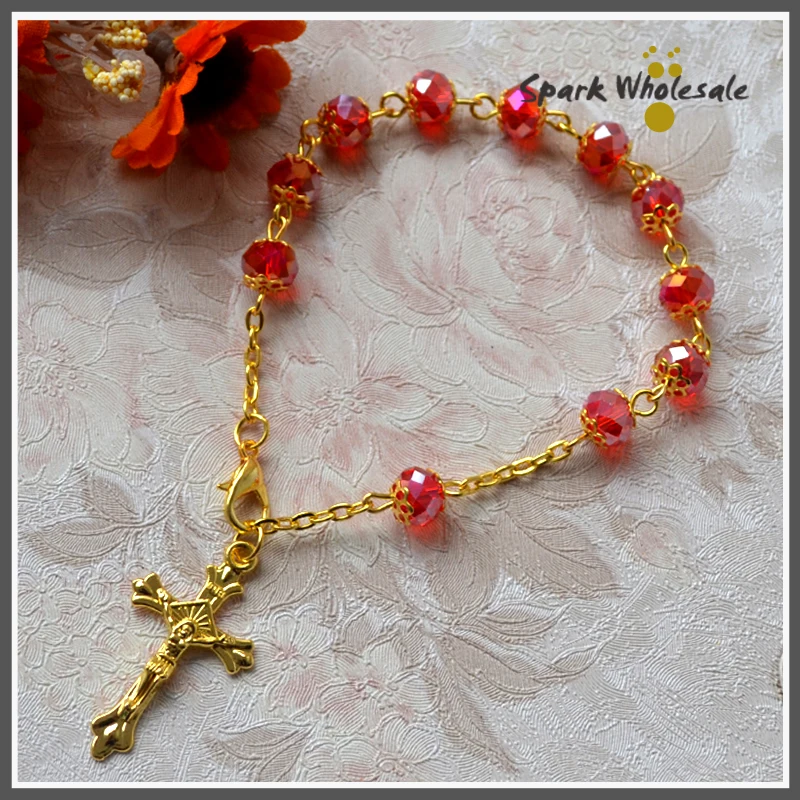 5 шт./лот браслет с прозрачным стеклом для крещения крещения|charm bracelet|rosary braceletbracelet
