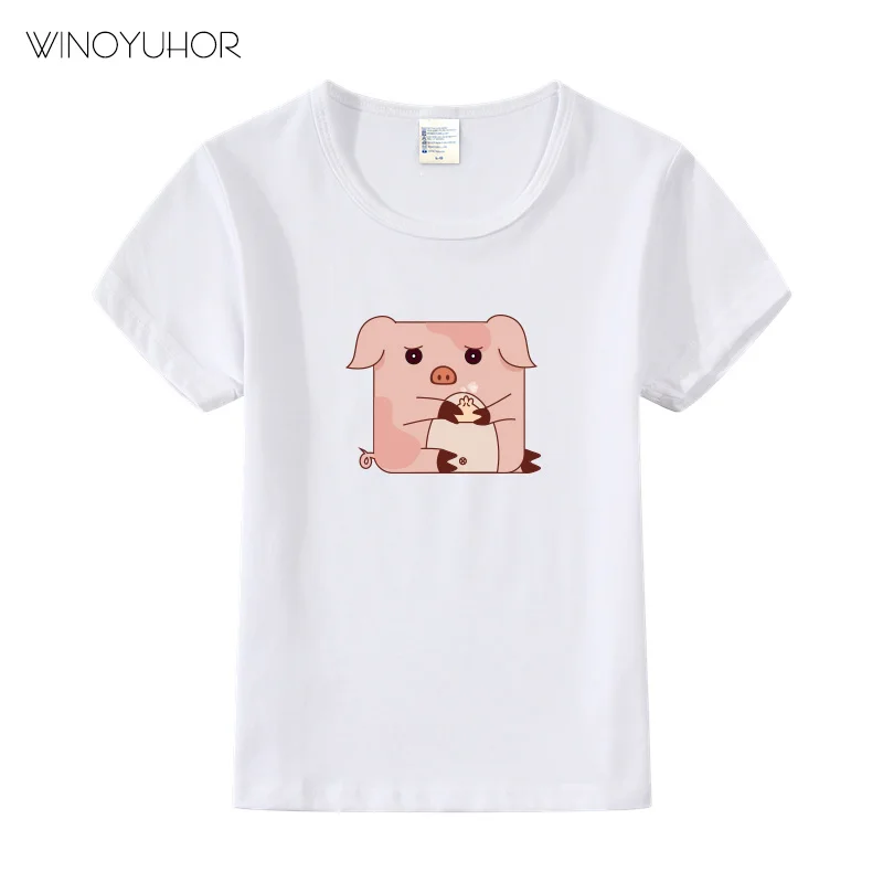 

Cartoon Pig Print T-Shirt Kids Children Summer Short Sleeve T-Shirts For Boys Girls Clothes Cute Toddler Baby T Shirt Tops
