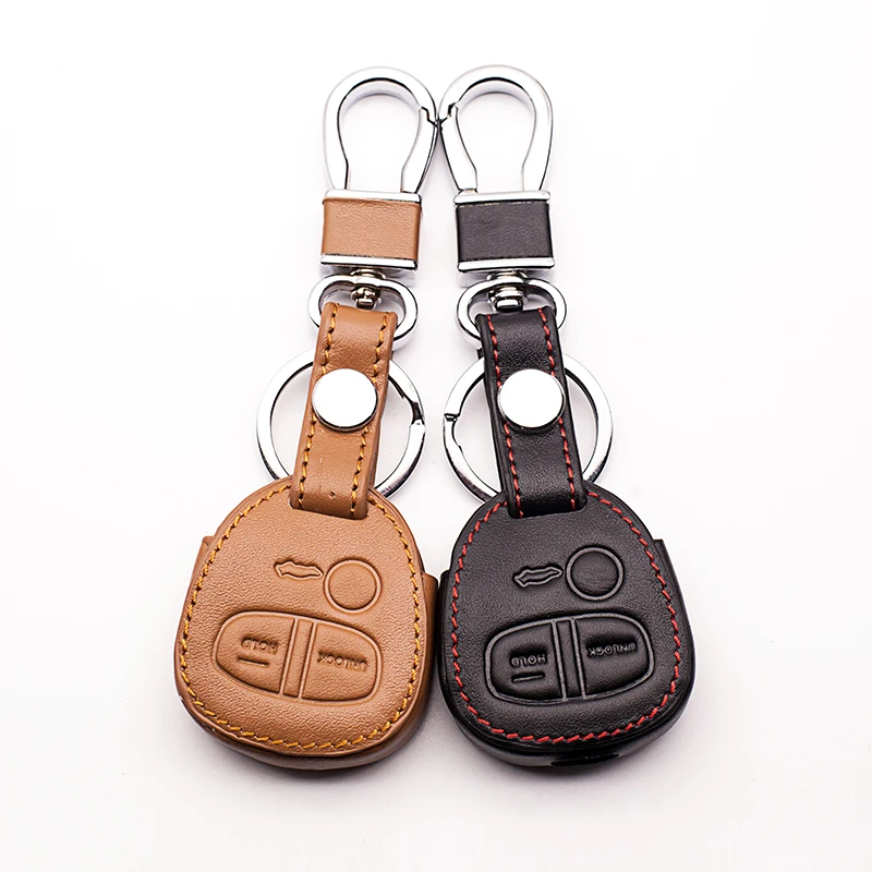 High quality 3 button For Mitsubishi OUTLANDER PAJERO Lancer EX / ASX leather remote control car key holder case | Автомобили и