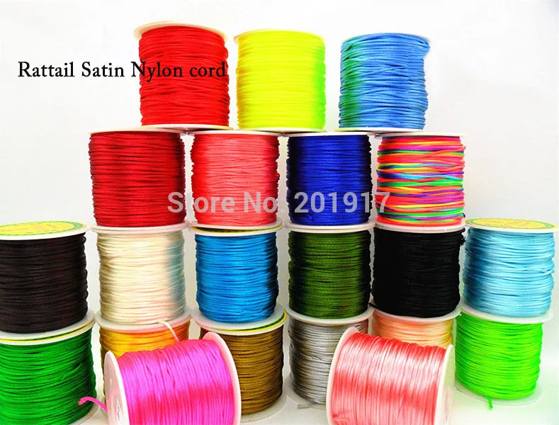 100% Nylon Cord ! 2mm Jewelry Accessories Macrame Rope  Bracelet -500m/10rolls (48colors Choice)Chinese Knot Thread