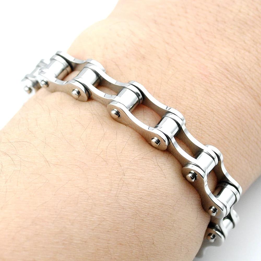 Панк Байкер 316L Нержавеющая сталь Мужской Браслет Модные ювелирные изделия