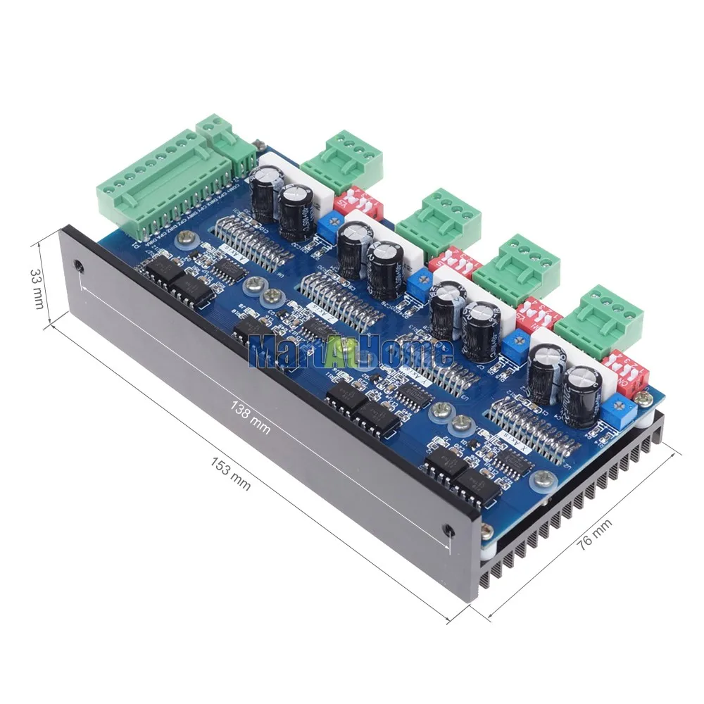 

Free Shipping CNC 4 Axis TB6600 Stepper Motor Driver Controller 2 Phase 4A 150KHz DD6600T4V1 #SM703 @CF