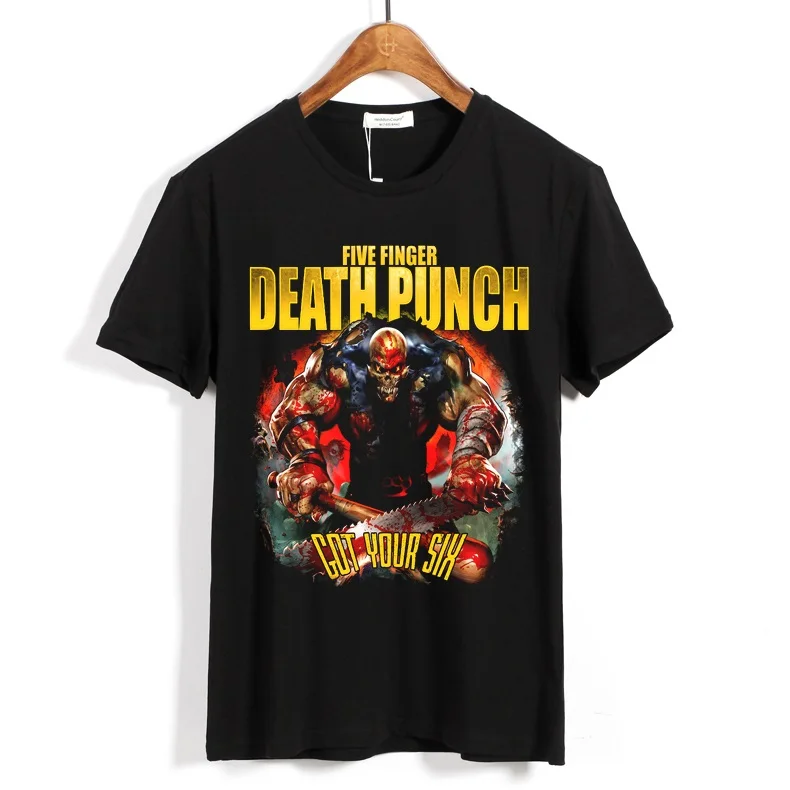 19 дизайнов уличная Harajuku Five Finger Death Punch ropa mujer рок рубашка 5FDP Hardrock тяжелый металл панк череп camisetas