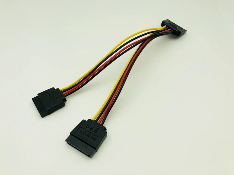 5 шт. 15Pin SATA Male to 2 Female Serial ATAPC компьютерный силовой кабель питания HDD сплиттер