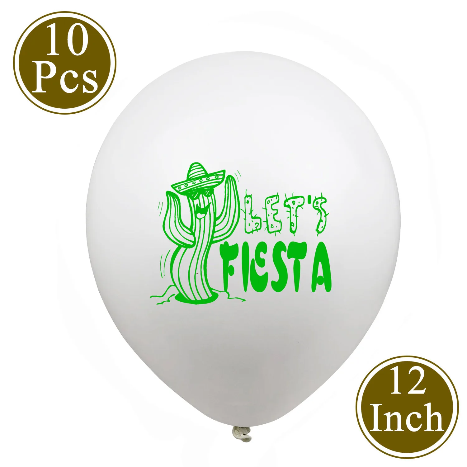 10pcs balloon ZLJQ Fiesta вечерние украшения кактус фольга фон с воздушными шарами комплект баннер С КАКТУСОМ Мексиканская фиеста Taco латексный Гелиевый шар гирлянда - Цвет: 10pcs balloon