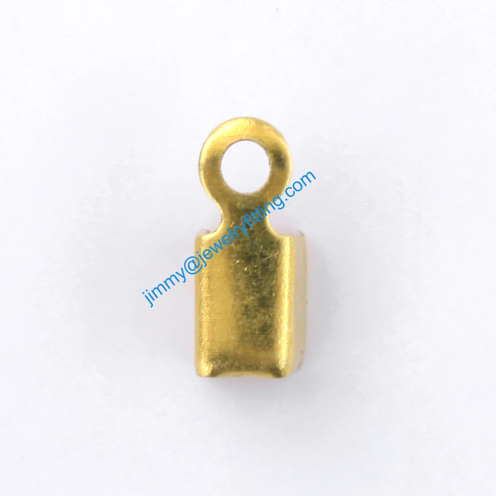 2013 jewelry findings Base metal foldover crimps for Cord Chain ends shipping free
