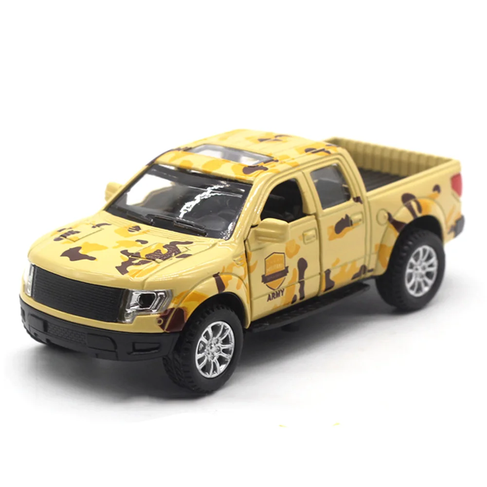 Camouflage yellow 12,5 см Военная специальная полицейская серия сплав вытяжной автомобиль камуфляж джип коллекция моделей Игрушек Образовательные Подарки для детей Горячая - Цвет: Camouflage yellow