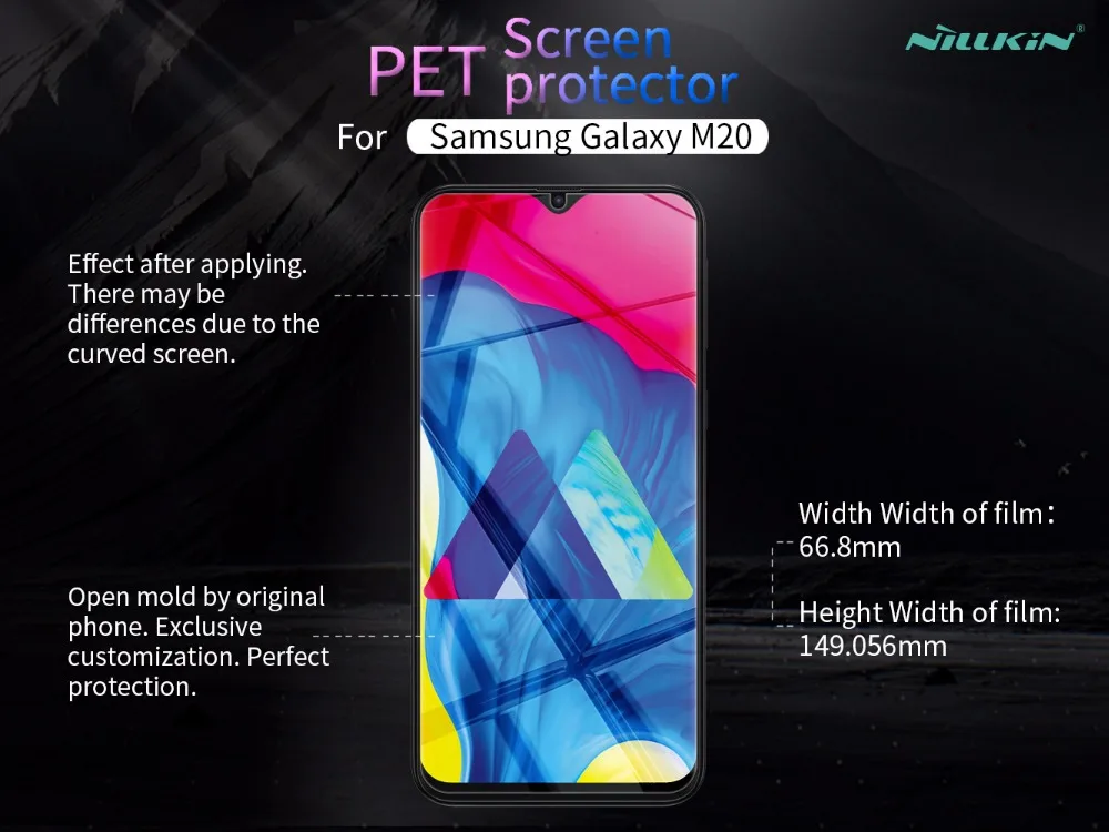 2 шт/комплект Защитная пленка для экрана samsung M20 NILLKIN прозрачная глянцевая Galaxy с