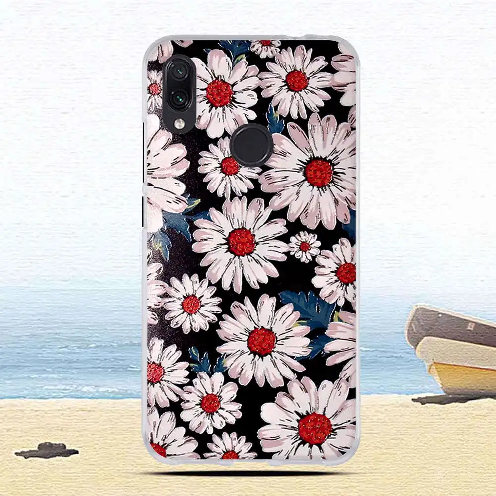 Силиконовый чехол для Xiaomi Redmi Note 7, чехол 6," с милым цветочным принтом, чехол для телефона s для Xiomi Redmi note 7 pro, fundas Coque - Цвет: 2