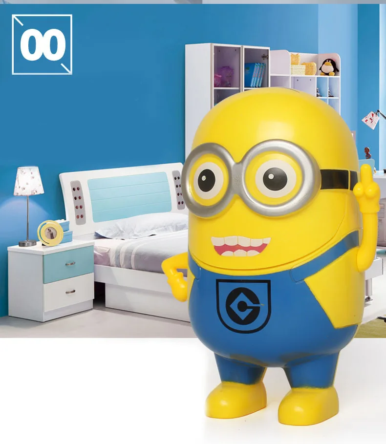 Novelty Minions small yellow Led baby kids Button book desk Table lamp students folding cartoon night lights Beside CD9 |