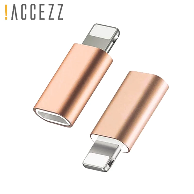 ! ACCEZZ Mini Micro USB адаптер для Apple iPhone X XS XR 6 7 Plus OTG синхронизация данных Зарядка