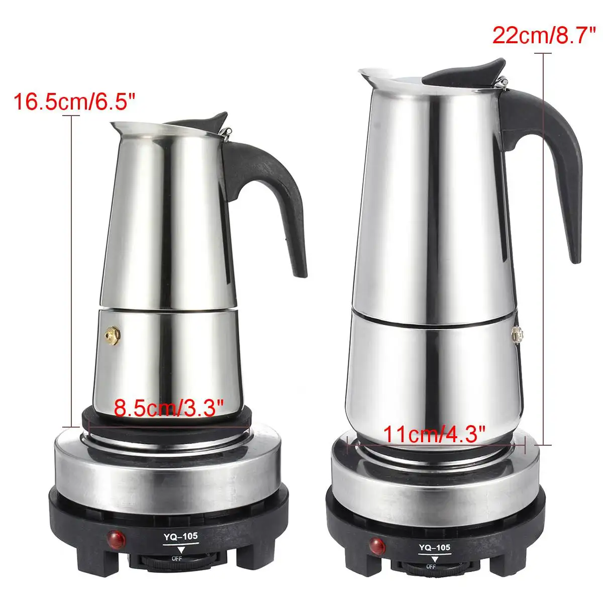 200/450 мл Нержавеющая сталь Кофе горшок мокко эспрессо латте Percolator Кофе, тем самым позволяя зернам раскрыться электрическая плита фильтр пить воду кофейник