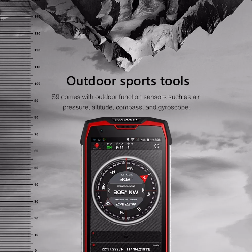 Conquest S9 4G мобильный телефон Android 7,1 6 ГБ+ 128 ГБ Восьмиядерный IP68 водонепроницаемый смартфон с двумя sim-картами NFC 5,5 дюймов 1080P сотовый телефон