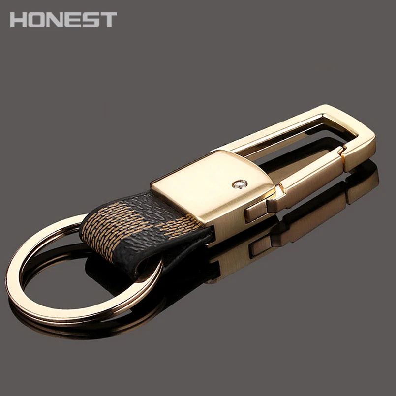 Бренд HONEST высококачественный сплав кожа мужская сумка для ключей подвеска