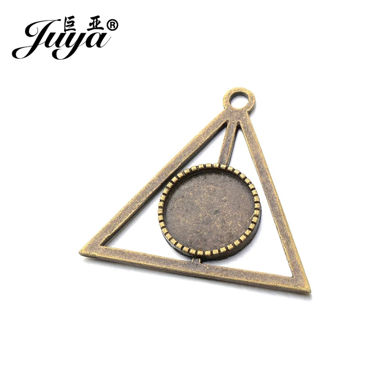 

Треугольная основа JUYA для кабошона, из сплава, 4 шт./лот, закрепка для кулона, ожерелья для изготовления ювелирных изделий, стекло 16 мм, сделай...