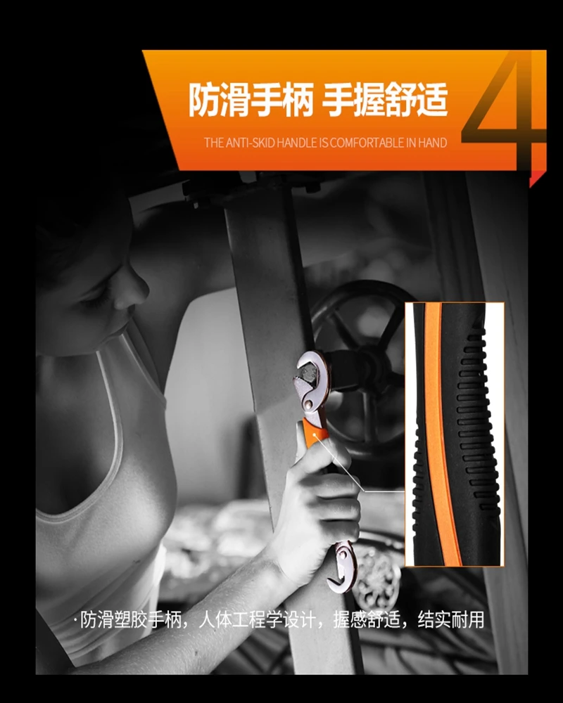 2 pcs Multi-function Universal Adjustable Grip Wrench 9-32mm Ratchet Spanner Hand Tools | Инструменты