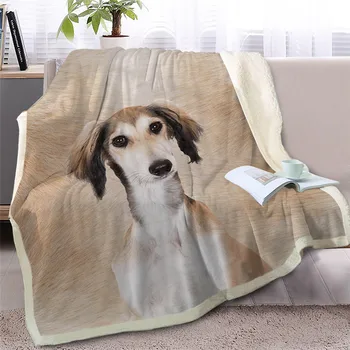 BlessLiving English Cocker Spaniel Sherpa Bed Blanket 3D Animal Dog Throw Blanket Soft Plush Bedspreads Bedding 150x200 Dropship 3