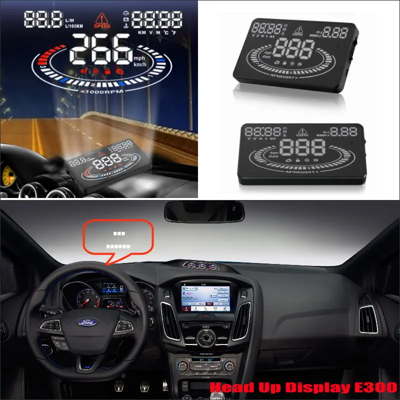 For Ford Focus/RS/F150/GT/Mondeo 2010-2019 OBD HUD Car Accessories Head Up Display Driving Screen Projector Reflecting