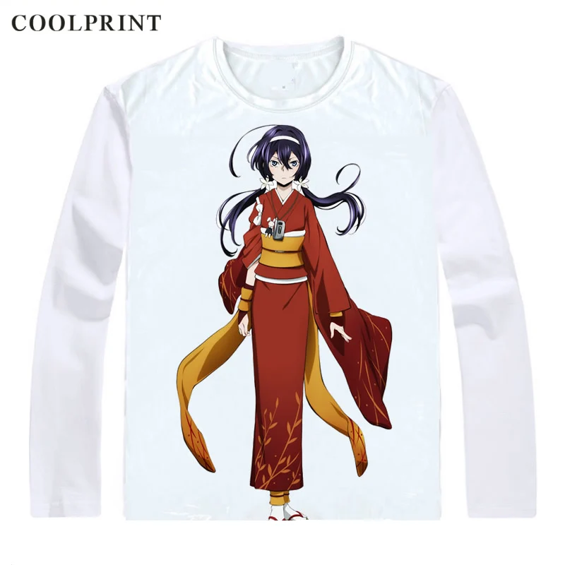 Coolprint Akutagawa Ryuunosuke футболка Bungou бродячие собаки литературная мужская футболка Повседневная Винтажная футболка с принтом Футболки с длинным рукавом