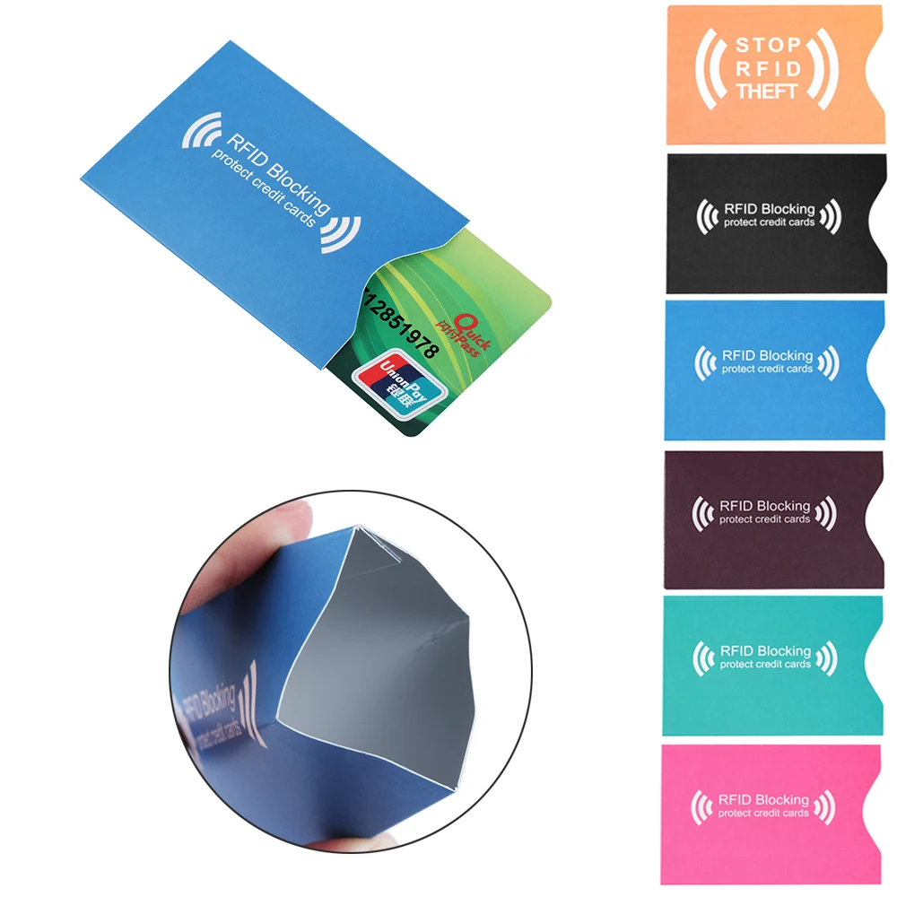 2 шт Анти RFID алюминиевый держатель для карт банк карта Интеллектуальный щит Защита Анти вор карты бумажники чехлы