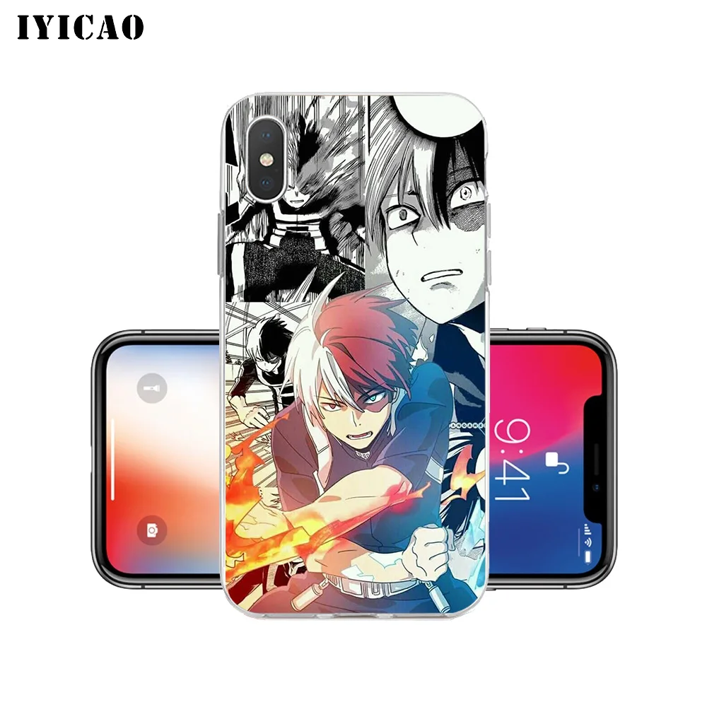 IYICAO аниме My Hero academic Мягкий силиконовый чехол для телефона iPhone X XR XS MAX 6 6s 7 8 Plus 5 5S SE