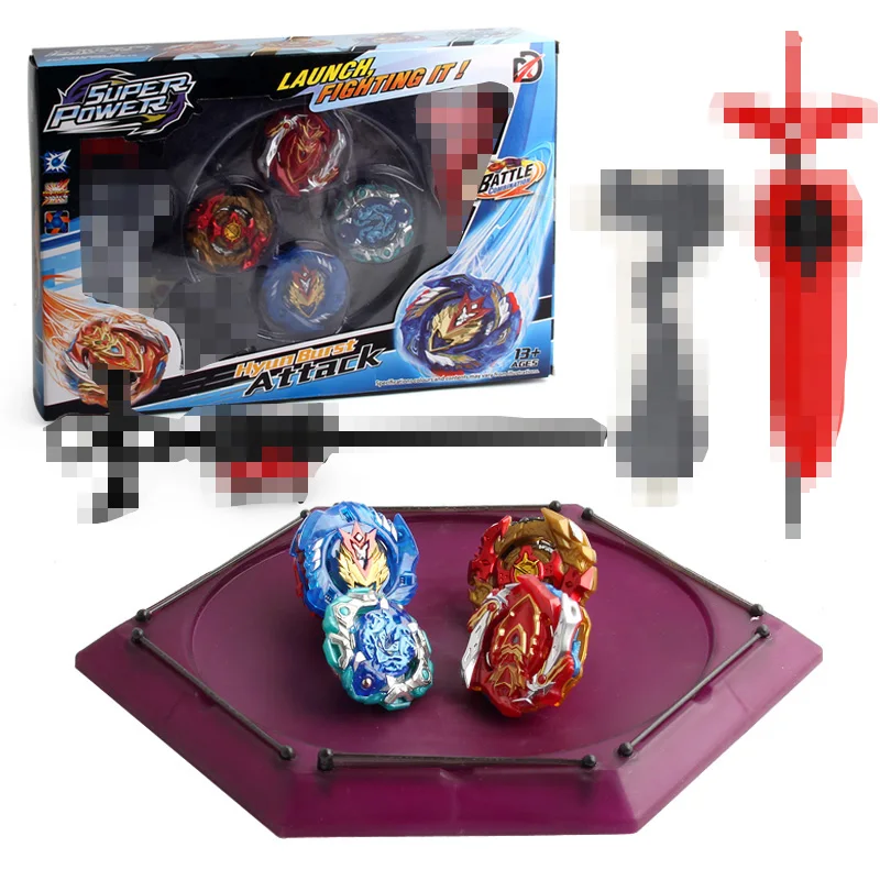 B127 128-1 128-2 129 Набор гироскопических игрушек Gyro arena 4 штук в штучной упаковке гироскоп металлический бой игры битва Fusion классическая игрушка взрыв 4D набор пусковой установки Арена - Цвет: B127 128-1 128-2 129