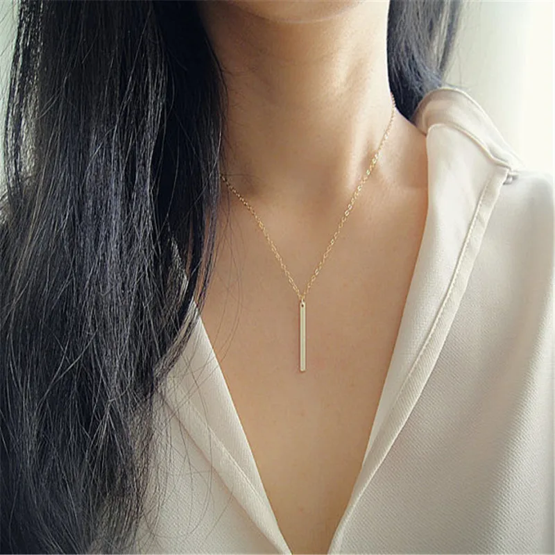 Лидер продаж новое модное ожерелье с подвеской в виде вертикальной полосы