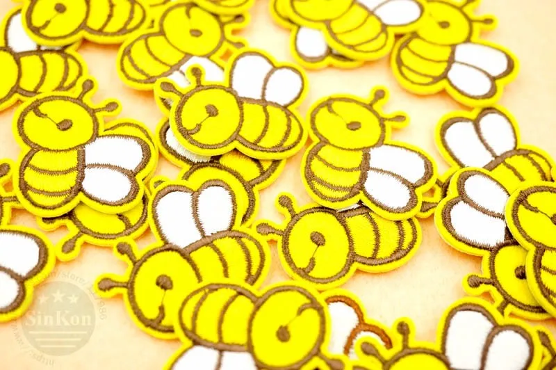 1 шт. Honeybee(Размер: 3*2,5 см) ткань для поделок Железо на патч вышитая аппликация эмблема-нашивка наклейки для одежды аксессуары для одежды