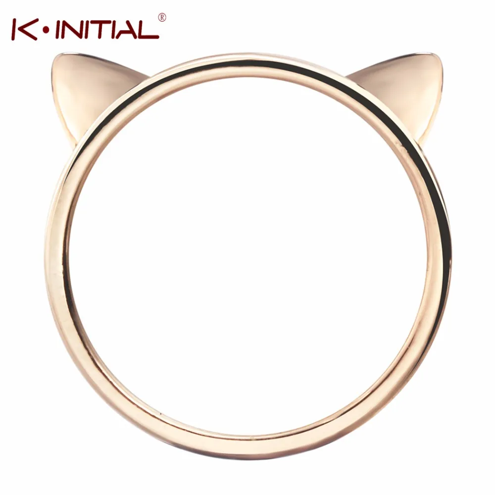 Женское кольцо с головой кошки Kinitial милыми маленькими животными и кошечками