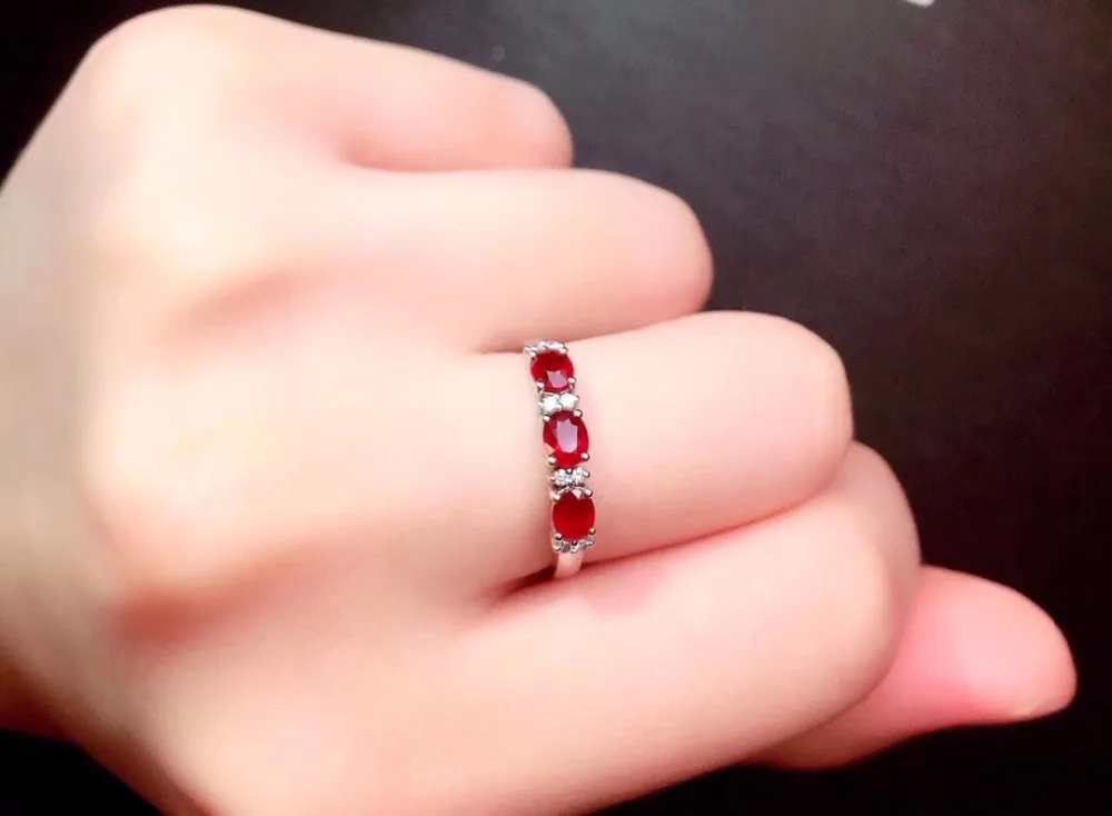Кольцо с рубином из чистого золота 18 К, Настоящее натуральное 0,8ct, красный рубин, ювелирные изделия с бриллиантами, юбилейные женские кольца для женских тонких колец