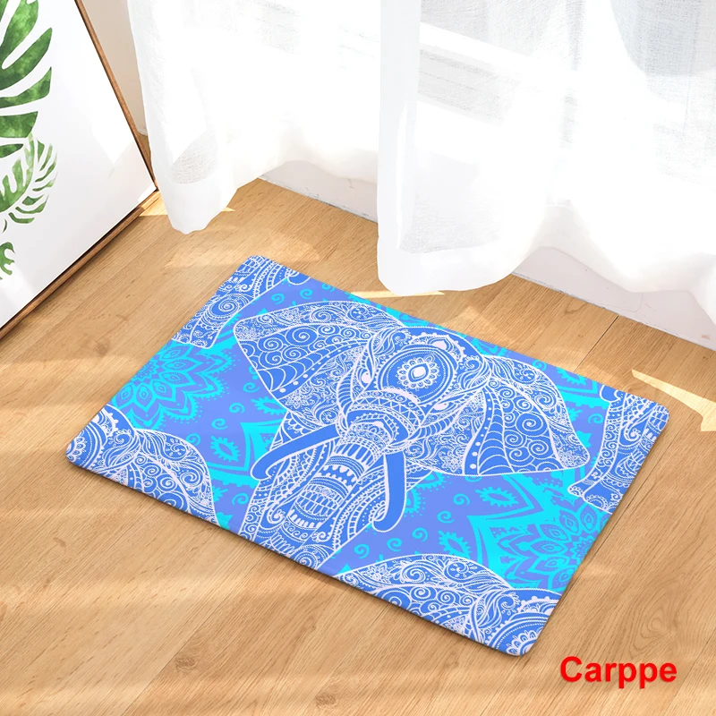 Мультяшные животные слон рисунок Нескользящие искусственные кухонные коврики