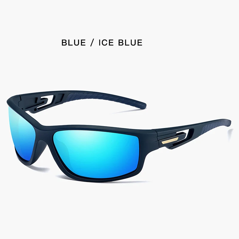 Blue-Blue Top Brand Tactical TR90 Polarized Sunglasses Men Luxury Army Goggles Sports Vintage Driving Sun Glasses Male Shadow UV400 - Цвет линз: Blue-Blue