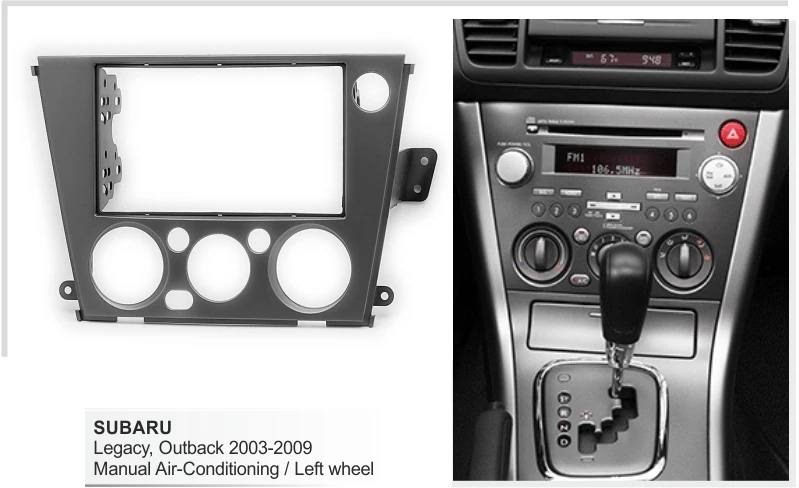 Автомобильная панель радиоуправления для SUBARU Legacy, Outback 2003-2009 Dash монтажный комплект, Установка лицевой панели, крышка адаптера, передняя рамка
