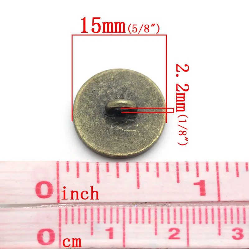 XINAHER 20PCs 15mm Sewing Jeans Buttons horse Decorative Pattern Metal Accessories Bronze Tone | Дом и сад