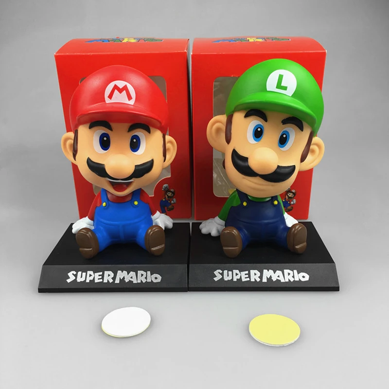 Забавный кукольный автомобиль Super Mario Bros игрушка с головой модель милого