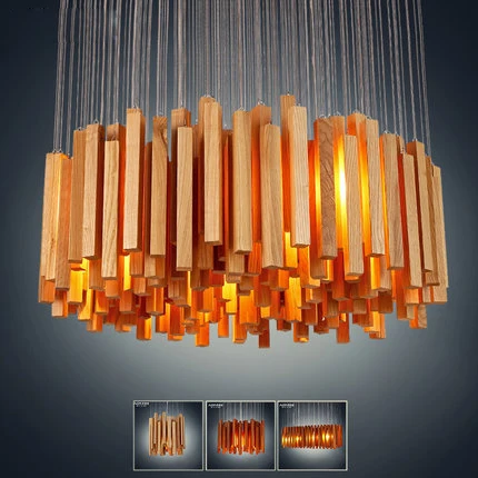 

Nordic Wood Pendant Light Modern LED Suspension Warm Luminaire Hanging Lamp Lamparas Colgantes Light Shade For Parlor Restaurant