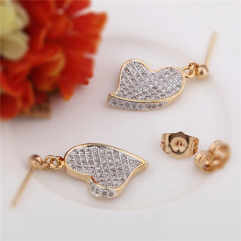 GULICX модный бренд золотистого цвета Свадебные Ювелирные наборы для женщин