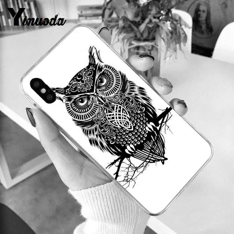 Yinuoda для iPhone 7 6 X чехол животное сова Прозрачный чехол для телефона чехол для iPhone 8 7 6 6S Plus X 10 5 5S SE XR XS XSMAX