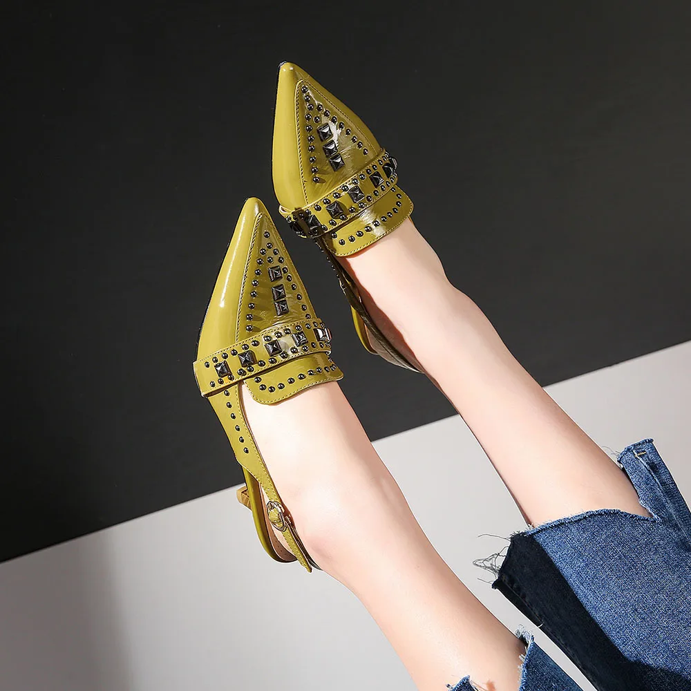 Сандалии женские с ремешком на щиколотке роскошные дизайнерские туфли-лодочки