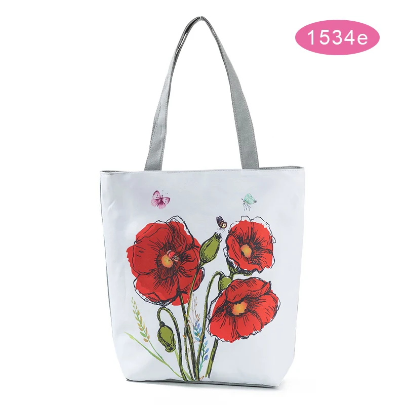 

Floral Printed Tote Handbag Female Large Capacity Canvas Shoulder Bag Summer Beach Bag FA$3 Women bag