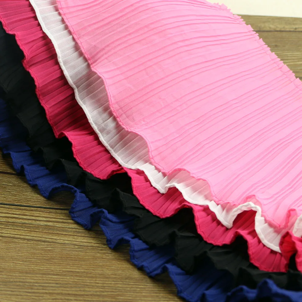 2 ярда шифона 100 складывающаяся кружевная отделка для шеи и манжет юбка сделай сам