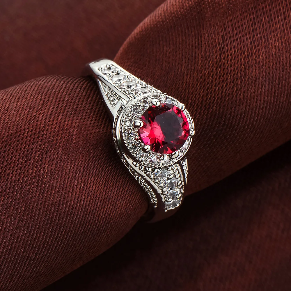 Genuine 925 Sterling Silver Ring Classic Wedding Jewelry Three color 1 carat Cubic Zircon Rings For Women Bridesmaid Gifts | Украшения и