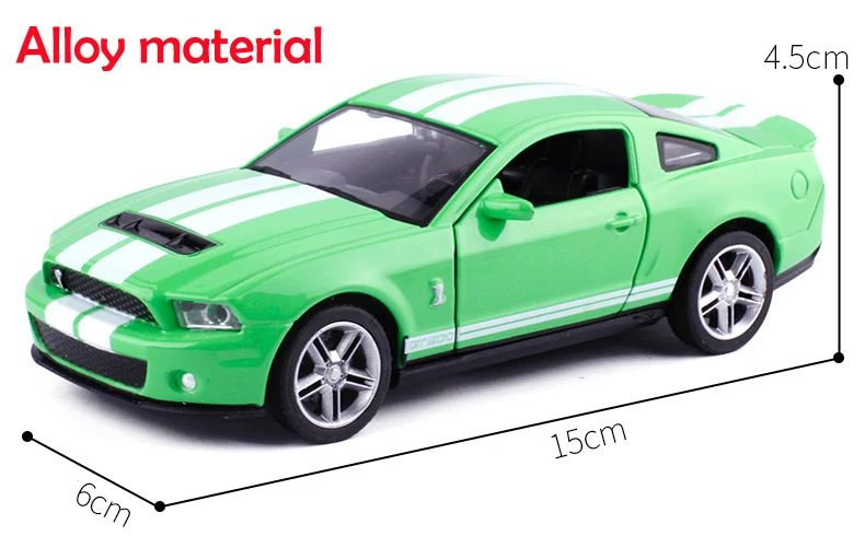 

Realistic 1:32 Ford Shelby GT500 Diecasts & Toy Vehicles Car Model With Sound&Light Collection Car Toys For Boy Children Gift