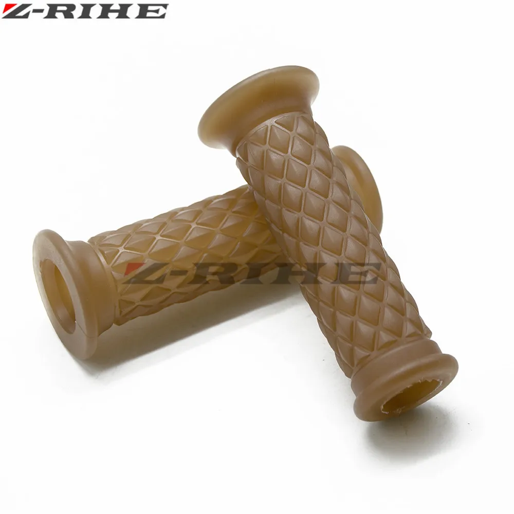 Винтажный резиновый руль 7/8 дюйма для мотоцикла Honda CBR 600 F2 F3 yamaha Tmax 500 530 RC 125 200|Ручки