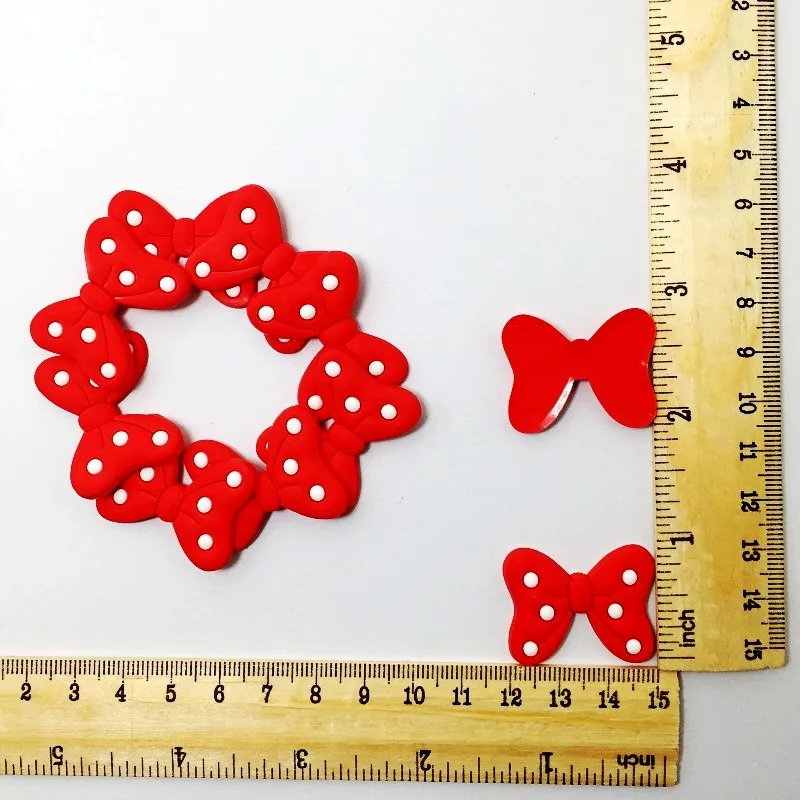 10 шт. в форме банта/сердца Flatback PVC DIY Craft Charms Fit Браслеты/гвоздь/чехол для