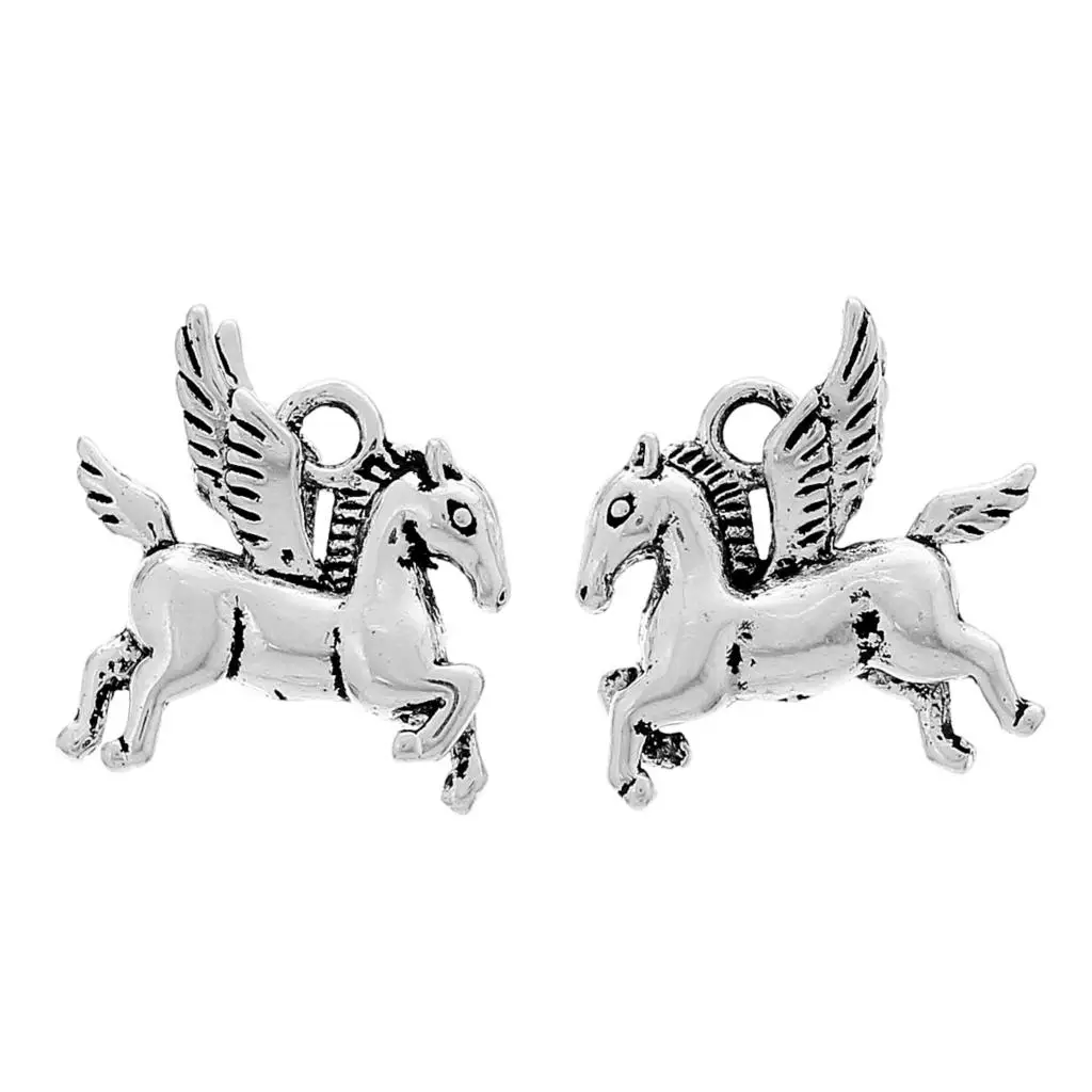 DoreenBeads медные Подвески Pegasus серебряный цвет крыло узор 16 0 мм (5/8 ") x 15 (5/8") 1 шт.