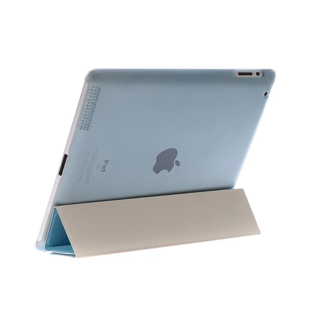 QUWIND Ultra Slim Fold PU Leather with Crystal Hard Back Smart Stand Case Cover for iPad 2 3 4 Mini 1 5 2019 | Компьютеры и офис