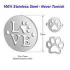 5 шт.лот 100% Подвески в виде собачьей лапы из нержавеющей стали, подвески Vnistar для изготовления ювелирных изделий, подвески для браслетов, оптовая продажа