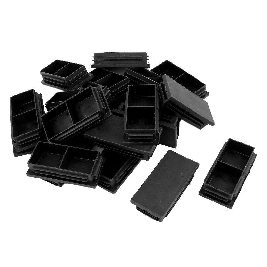 

Hot Sale Plastic Rectangle Blanking End Caps Bung 40mm x 80mm 20Pcs Black